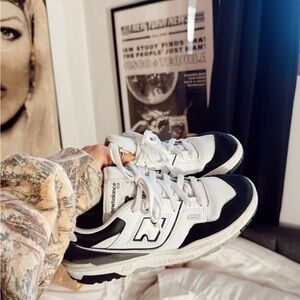 New Balance 550 Black and White Sneakers